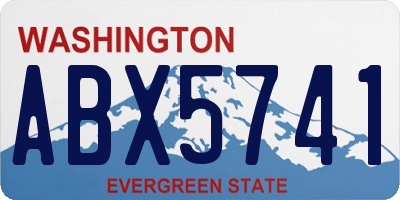 WA license plate ABX5741