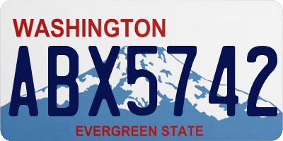 WA license plate ABX5742