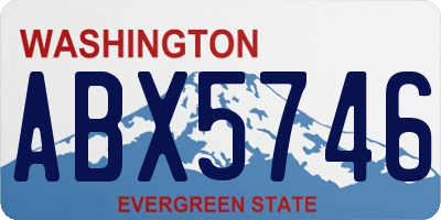 WA license plate ABX5746