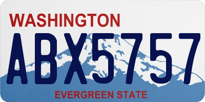 WA license plate ABX5757