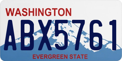 WA license plate ABX5761