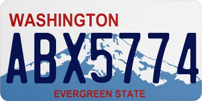 WA license plate ABX5774