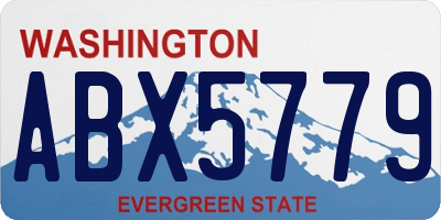 WA license plate ABX5779