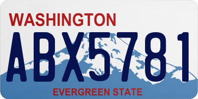 WA license plate ABX5781
