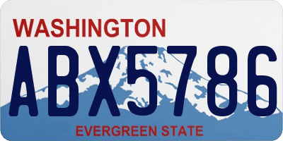 WA license plate ABX5786