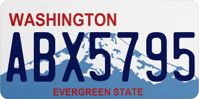 WA license plate ABX5795