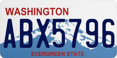 WA license plate ABX5796