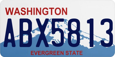 WA license plate ABX5813