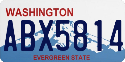 WA license plate ABX5814