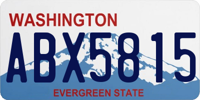 WA license plate ABX5815