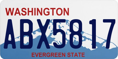 WA license plate ABX5817