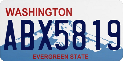 WA license plate ABX5819