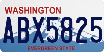 WA license plate ABX5825