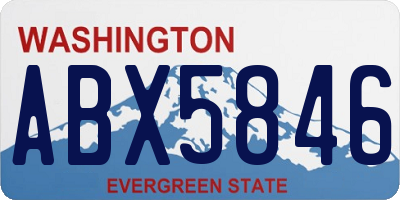 WA license plate ABX5846