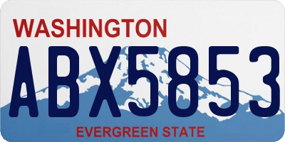 WA license plate ABX5853