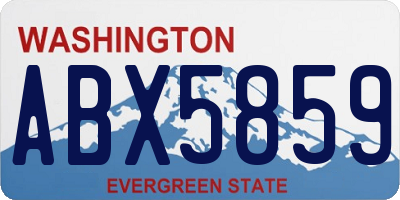 WA license plate ABX5859