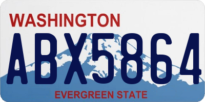 WA license plate ABX5864