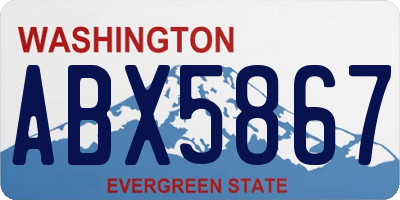 WA license plate ABX5867