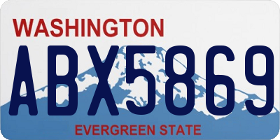WA license plate ABX5869