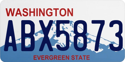 WA license plate ABX5873