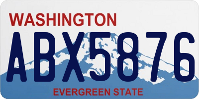 WA license plate ABX5876