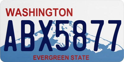 WA license plate ABX5877