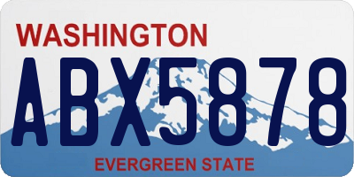 WA license plate ABX5878