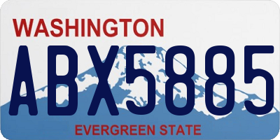 WA license plate ABX5885