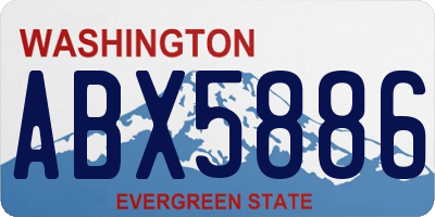 WA license plate ABX5886