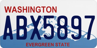 WA license plate ABX5897