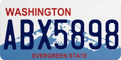 WA license plate ABX5898