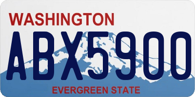 WA license plate ABX5900