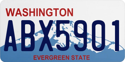 WA license plate ABX5901