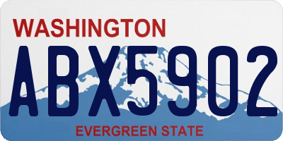 WA license plate ABX5902