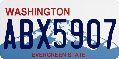 WA license plate ABX5907