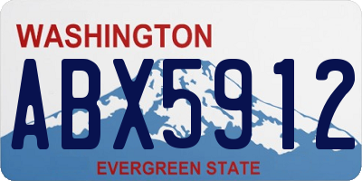 WA license plate ABX5912
