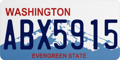 WA license plate ABX5915