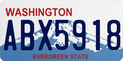WA license plate ABX5918