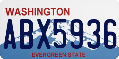 WA license plate ABX5936