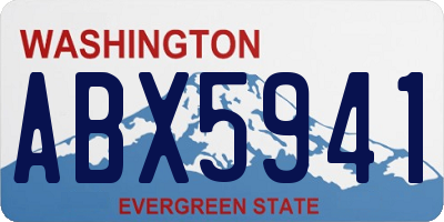 WA license plate ABX5941