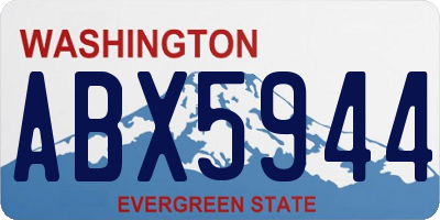 WA license plate ABX5944