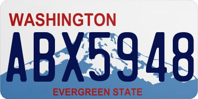 WA license plate ABX5948