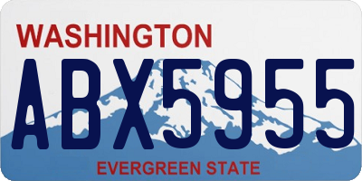 WA license plate ABX5955