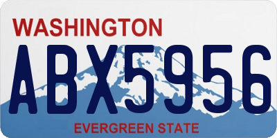WA license plate ABX5956