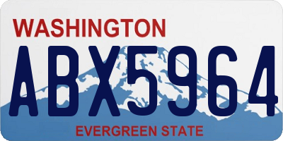WA license plate ABX5964