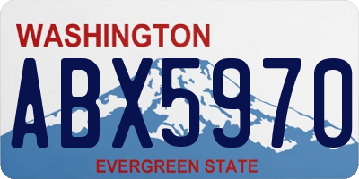 WA license plate ABX5970