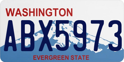 WA license plate ABX5973