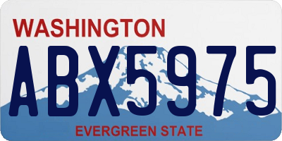 WA license plate ABX5975