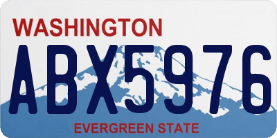 WA license plate ABX5976