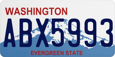 WA license plate ABX5993